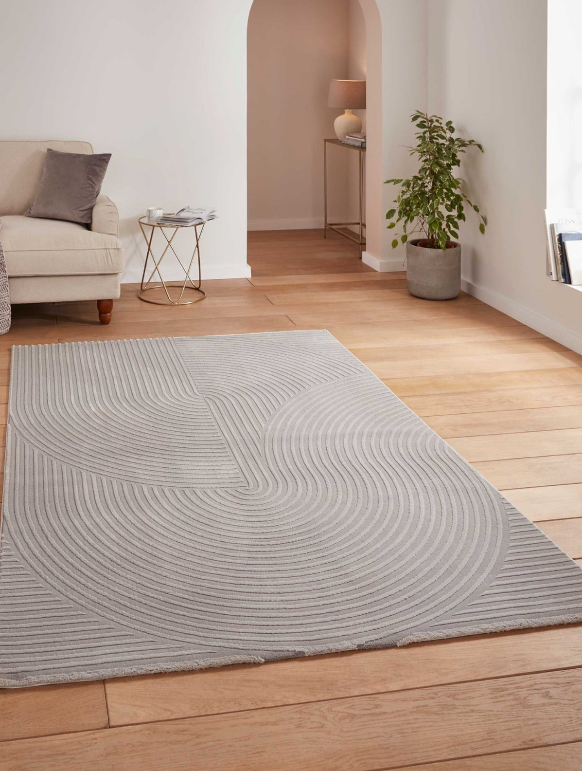Fiorentina Washable Grey Rug