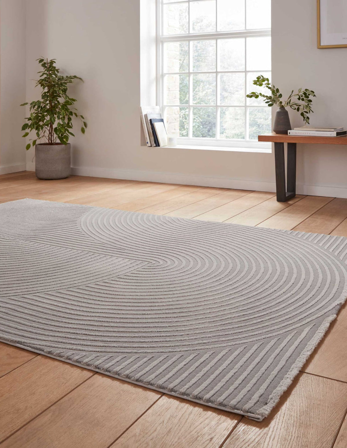 Fiorentina Washable Grey Rug