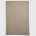 Alvo Rugs Fiorentina washable mink rug with a modern high-low carved arch pattern in recycled polyester