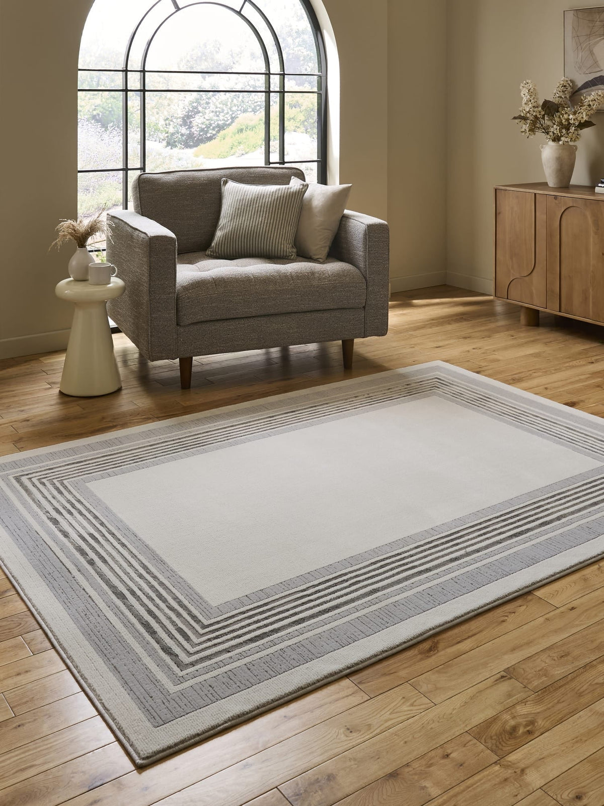 Alpa Ivory & Grey Rug