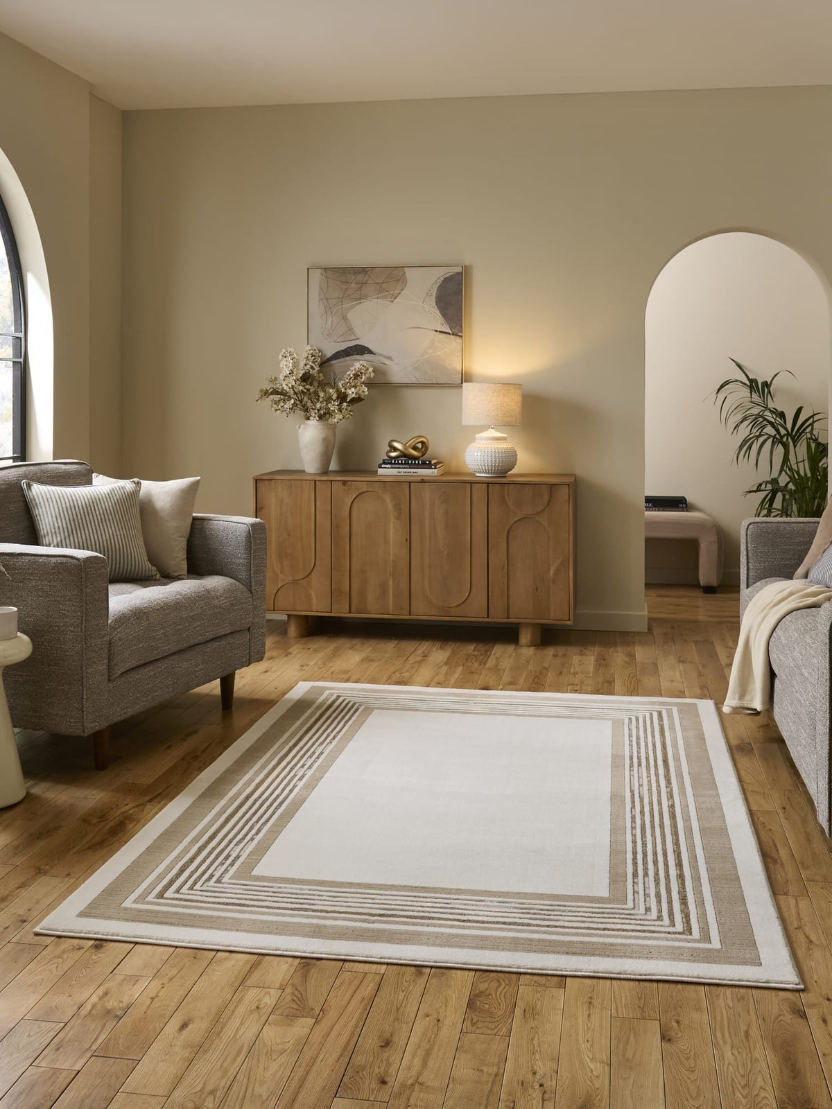 Alpa Cream & Beige Rug