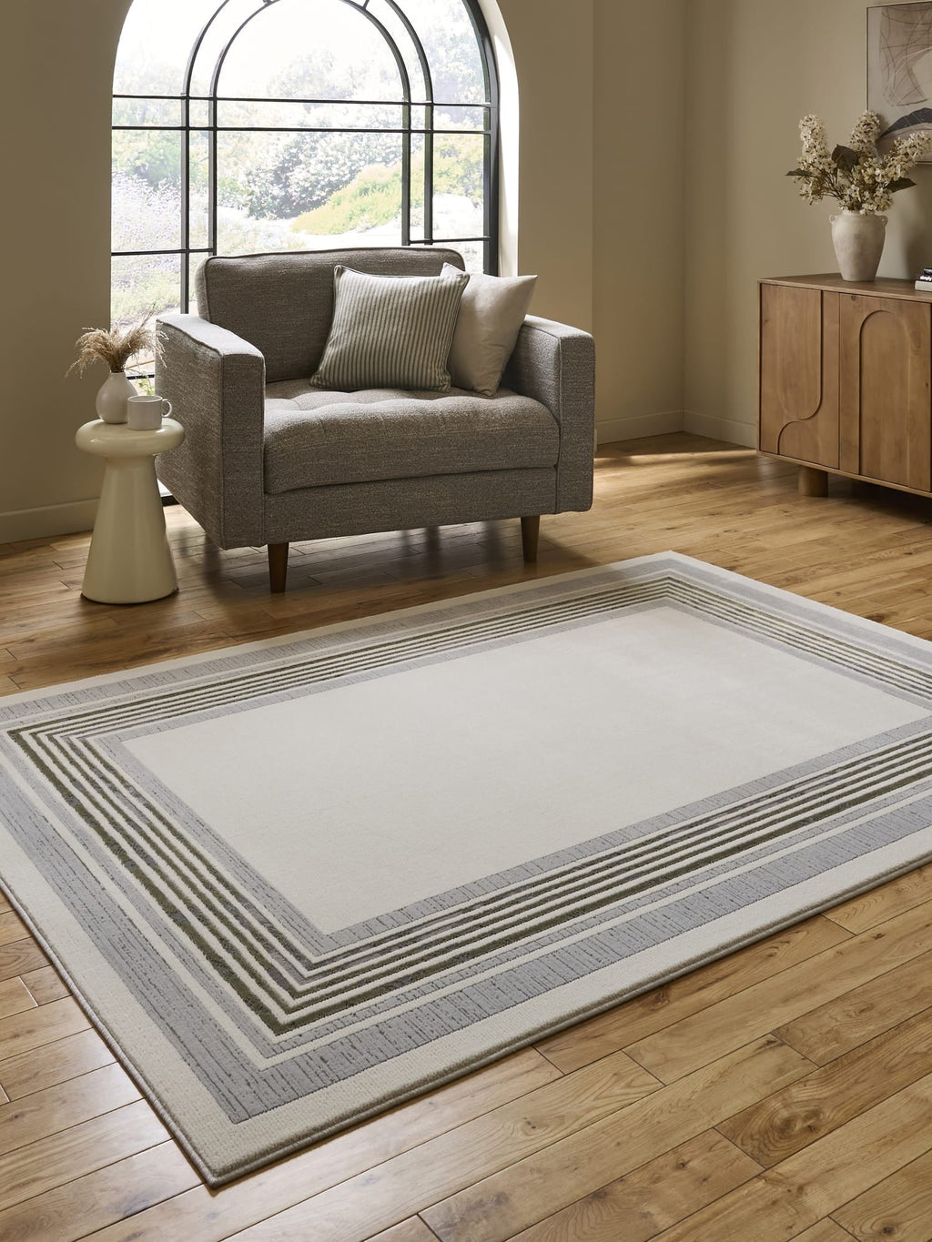 Alpa Ivory & Green Rug