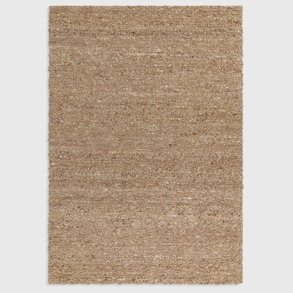 Alvo Rugs Adio Honey rug featuring a chunky beige wool boucle texture with a hand-woven loop pile design.