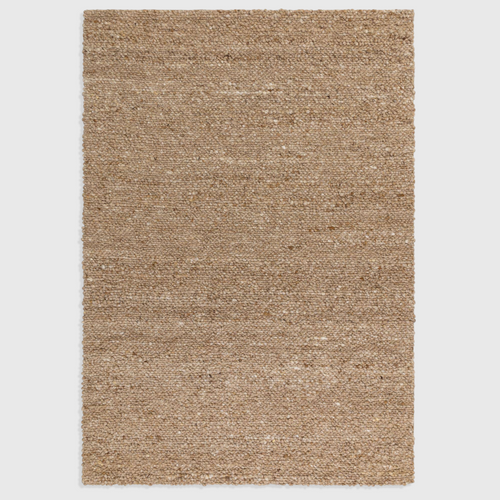 Alvo Rugs Adio Honey rug featuring a chunky beige wool boucle texture with a hand-woven loop pile design.