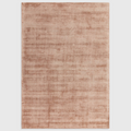 Alvo Rugs Astonia copper brown hand-woven viscose rug with a subtle sheen and plain loop pile texture.
