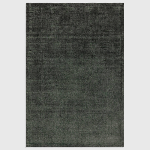 Alvo Rugs Astonia hand-woven green viscose rug with a subtle sheen and plain loop pile texture.