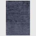 Alvo Rugs Astonia navy blue hand-woven viscose rug with a subtle sheen and soft loop pile texture.