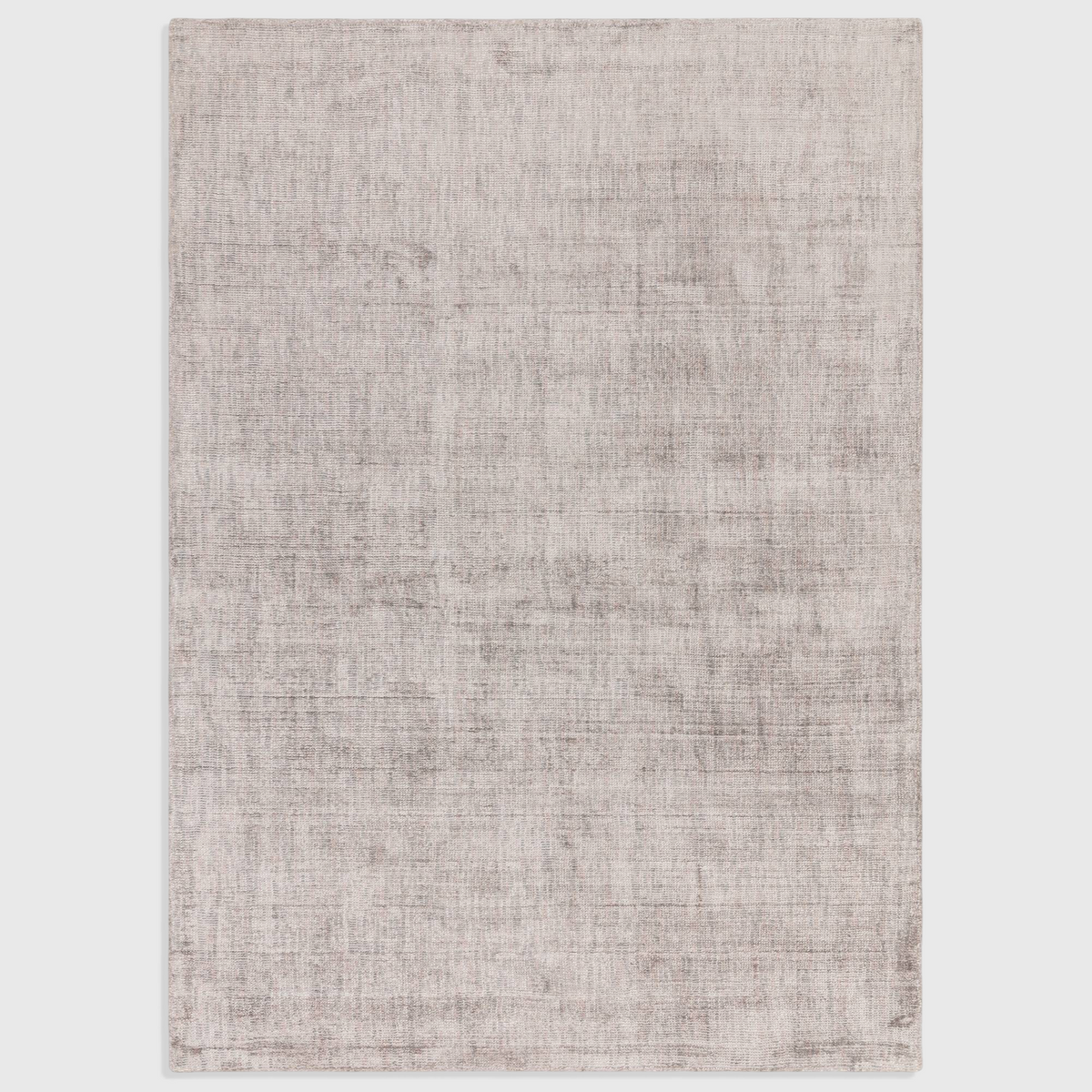Alvo Rugs Astonia silver hand-woven viscose rug with a subtle sheen and plain contemporary design.