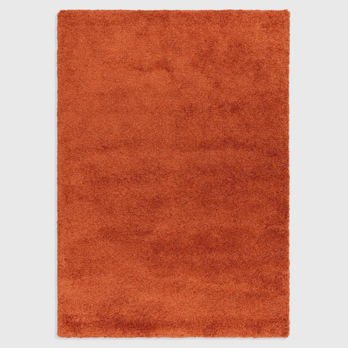 Alvo Rugs Atelier orange shaggy rug with a thick, plush 4.5cm pile made from durable polypropylene.