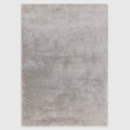 Alvo Rugs Atelier Silver rug featuring a plush, shaggy grey polypropylene pile with a dense, soft texture.