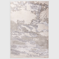 Alvo Rugs Aurorella Au02 Cloud rug in grey and silver with an abstract metallic design and soft cut pile texture.