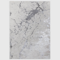 Alvo Rugs Aurorella Au03 Solar rug in grey and silver with an abstract metallic design and soft cut pile texture.