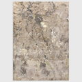 Alvo Rugs Aurorella Au04 Galaxy rug featuring an abstract metallic design in warm yellow and gold tones.