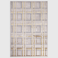 Alvo Rugs Aurorella Au15 Elexus rug featuring a modern abstract geometric pattern in gold and grey tones.