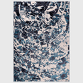 Alvo Rugs Aurorella Foam Au21 abstract area rug in blue and cream tones with a soft cut pile machine-woven finish.