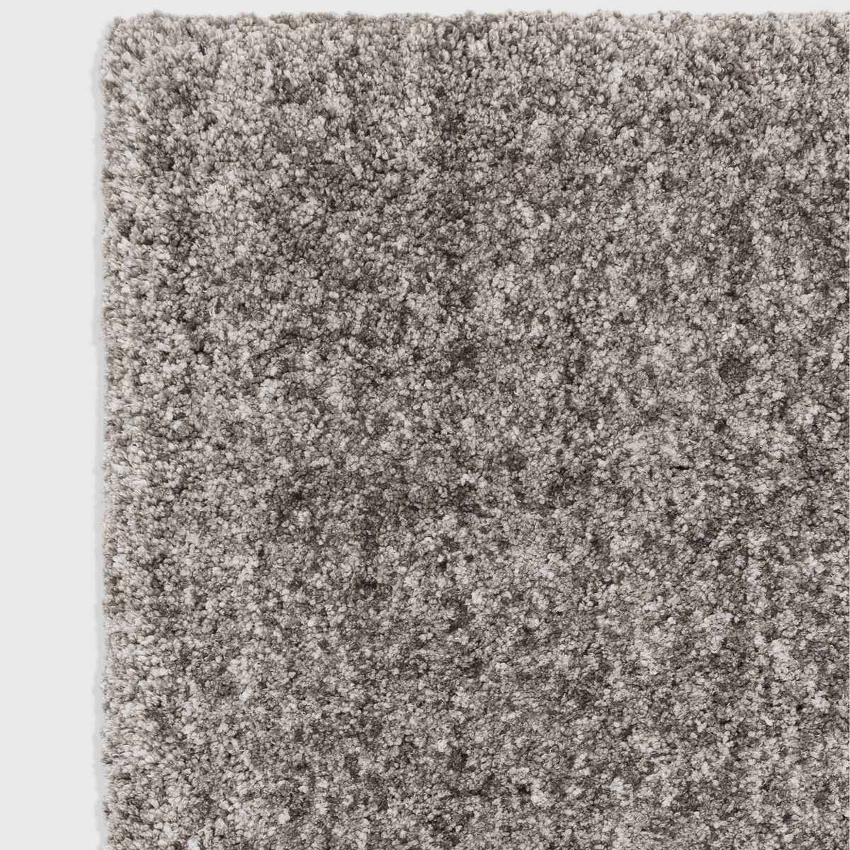Alvo Rugs Barnett grey shaggy rug with a deep, soft microfibre polyester pile and textured silver tones.