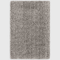 Alvo Rugs Barnett grey shaggy rug with a deep pile, hand-woven from soft microfibre polyester for a plush texture.