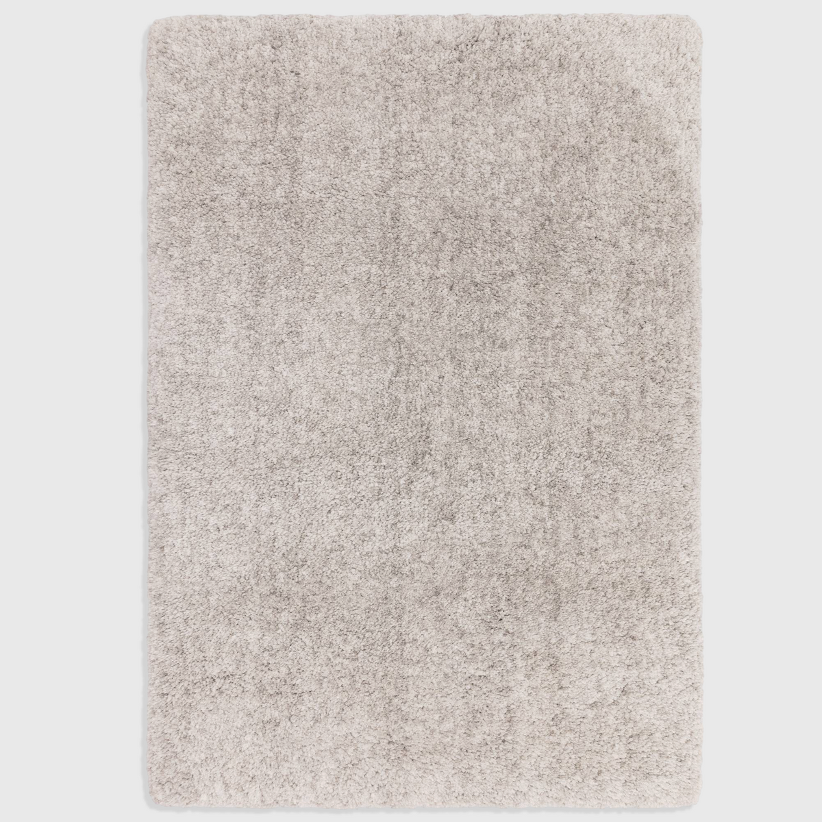 Alvo Rugs Barnett silver shaggy rug with a deep pile, hand-woven from soft microfibre polyester in a neutral grey tone