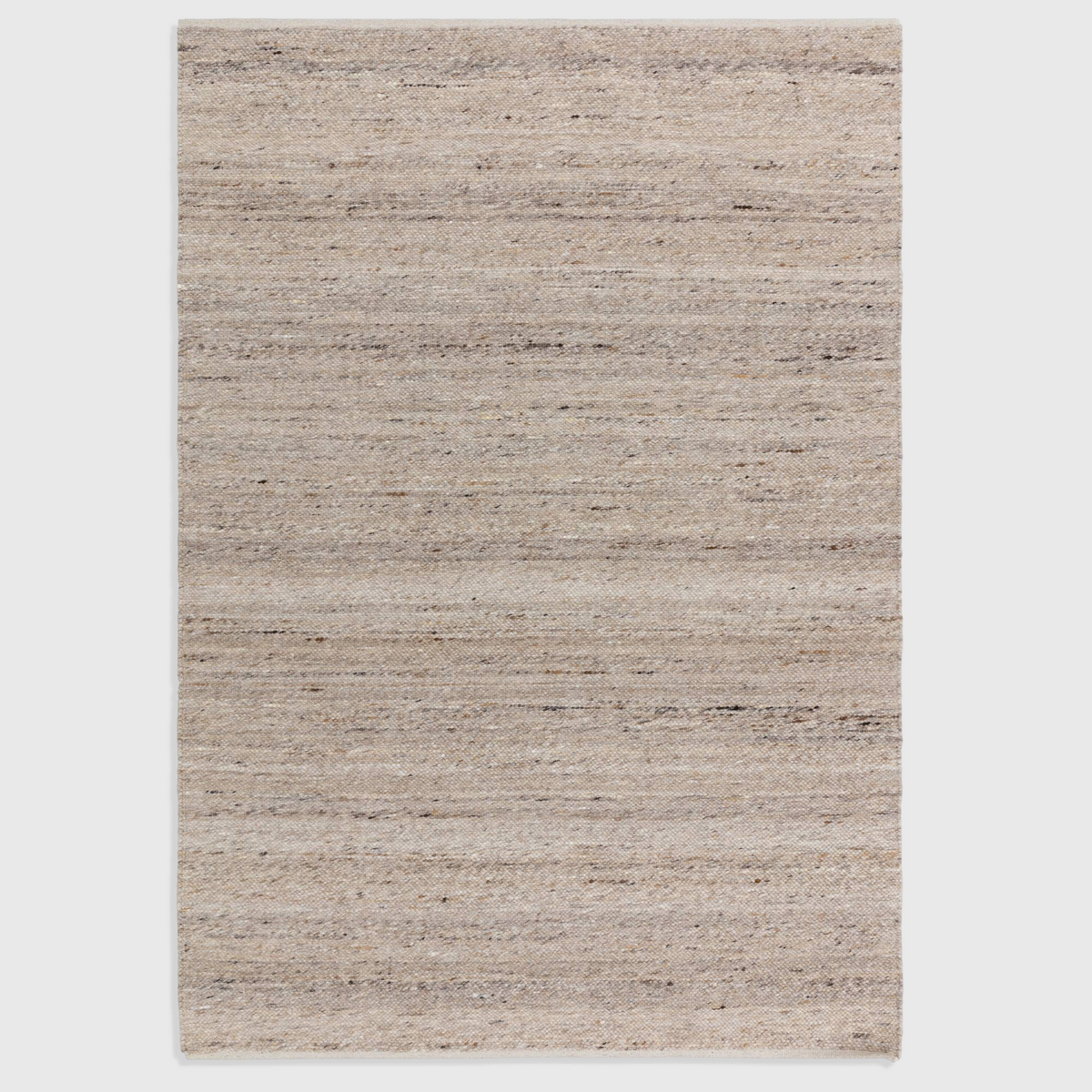 Alvo Rugs Birkley beige hand-woven wool and polyester flatweave rug with natural colour striations