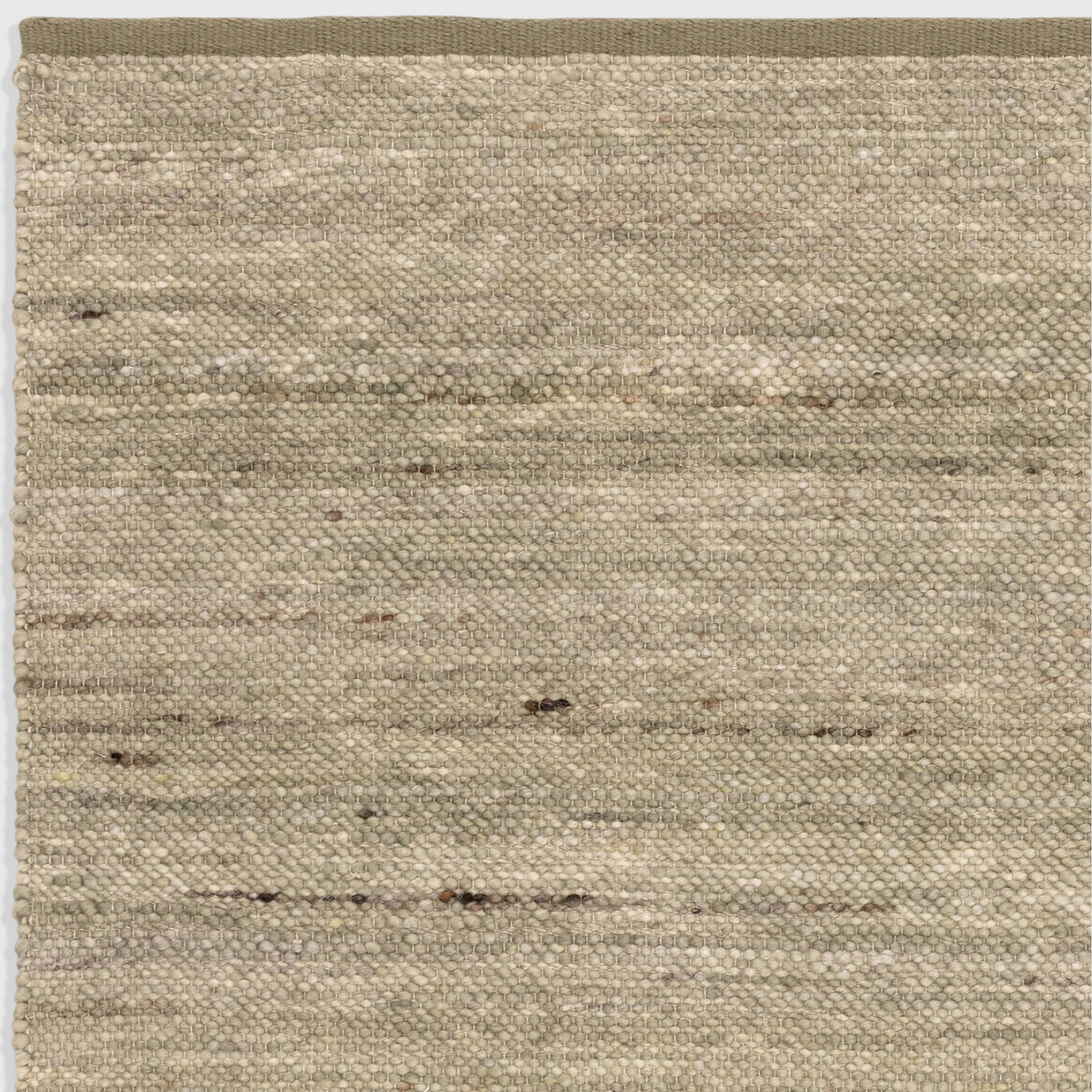 Alvo Rugs Birkley Pistachio hand-woven flatweave rug in green wool and polyester with subtle colour striations.