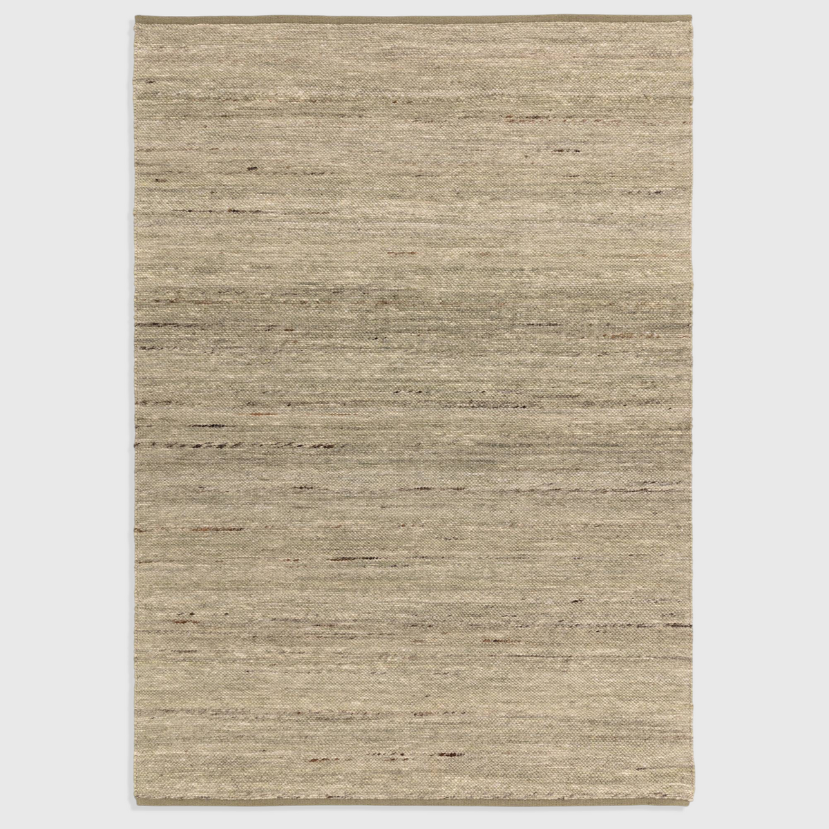 Alvo Rugs Birkley Pistachio hand-woven flatweave rug in green wool and polyester blend with subtle colour striations.