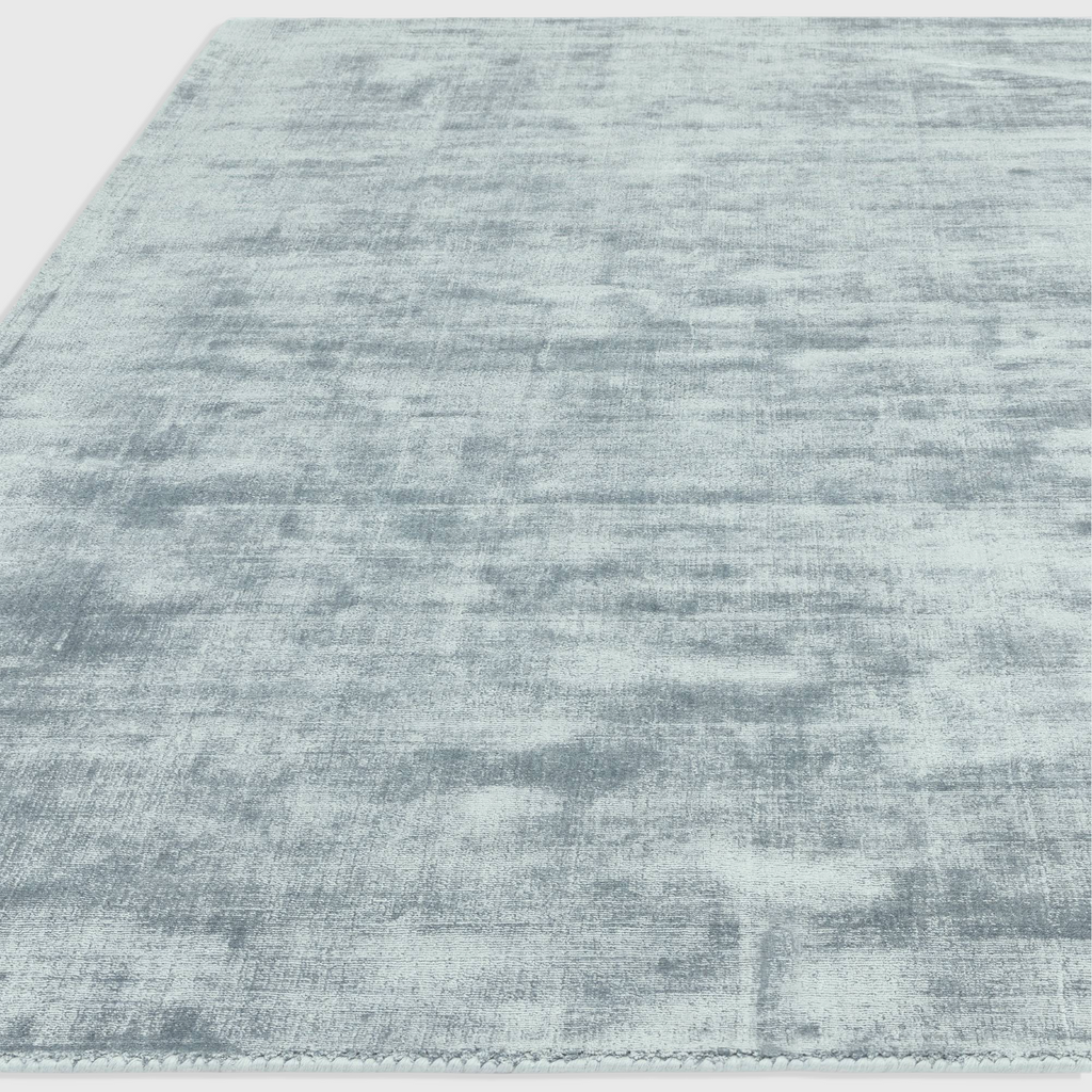 Alvo Rugs Blayde hand-woven viscose rug in airforce blue with a vintage-inspired tip-sheared finish.