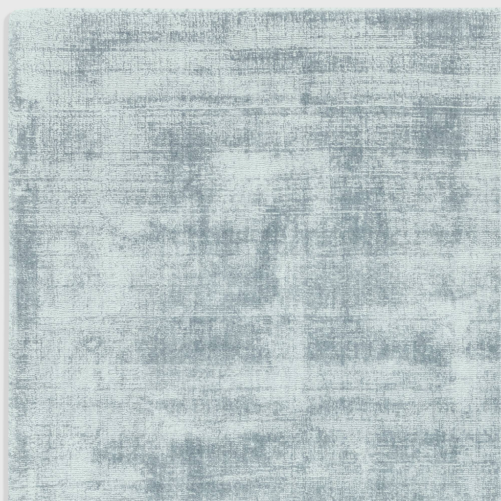 Alvo Rugs Blayde hand-woven viscose rug in airforce blue with a vintage-inspired tip-sheared texture.