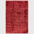 Alvo Rugs Blayde Berry hand-woven viscose rug in deep red with a vintage tip-sheared finish and soft loop pile.