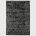 Alvo Rugs Blayde charcoal grey hand-woven viscose rug with a vintage tip-sheared finish and plain aesthetic.