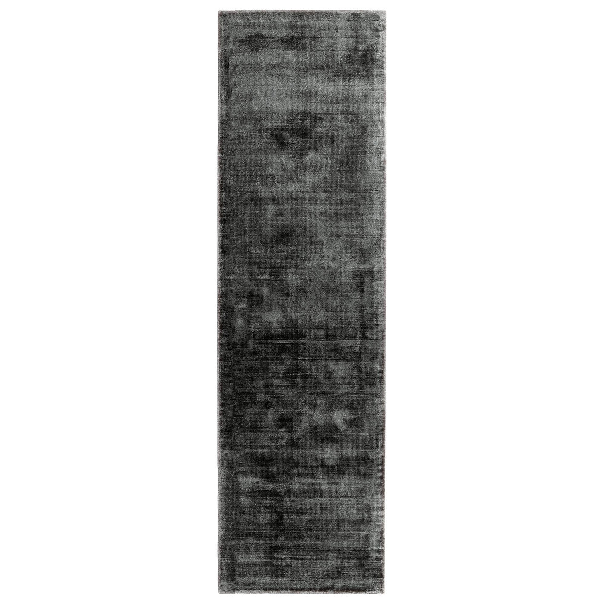 Alvo Rugs Blayde charcoal grey hand-woven viscose rug with a vintage tip-sheared finish and soft loop pile texture.