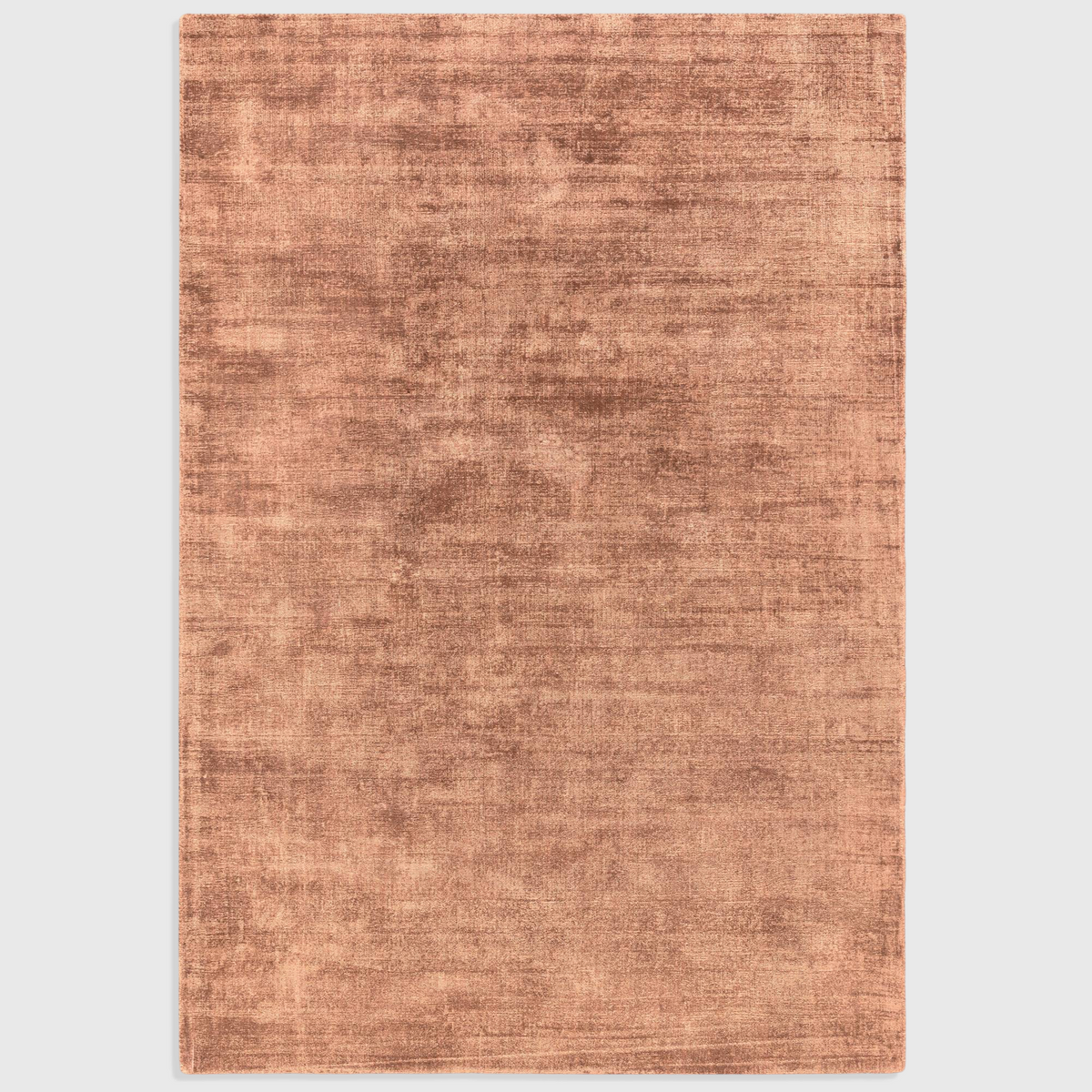 Alvo Rugs Blayde Earth rug in orange, hand-woven from soft viscose with a vintage tip-sheared finish.