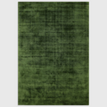Alvo Rugs Blayde green hand-woven viscose rug with a vintage tip-sheared texture and soft loop pile finish.