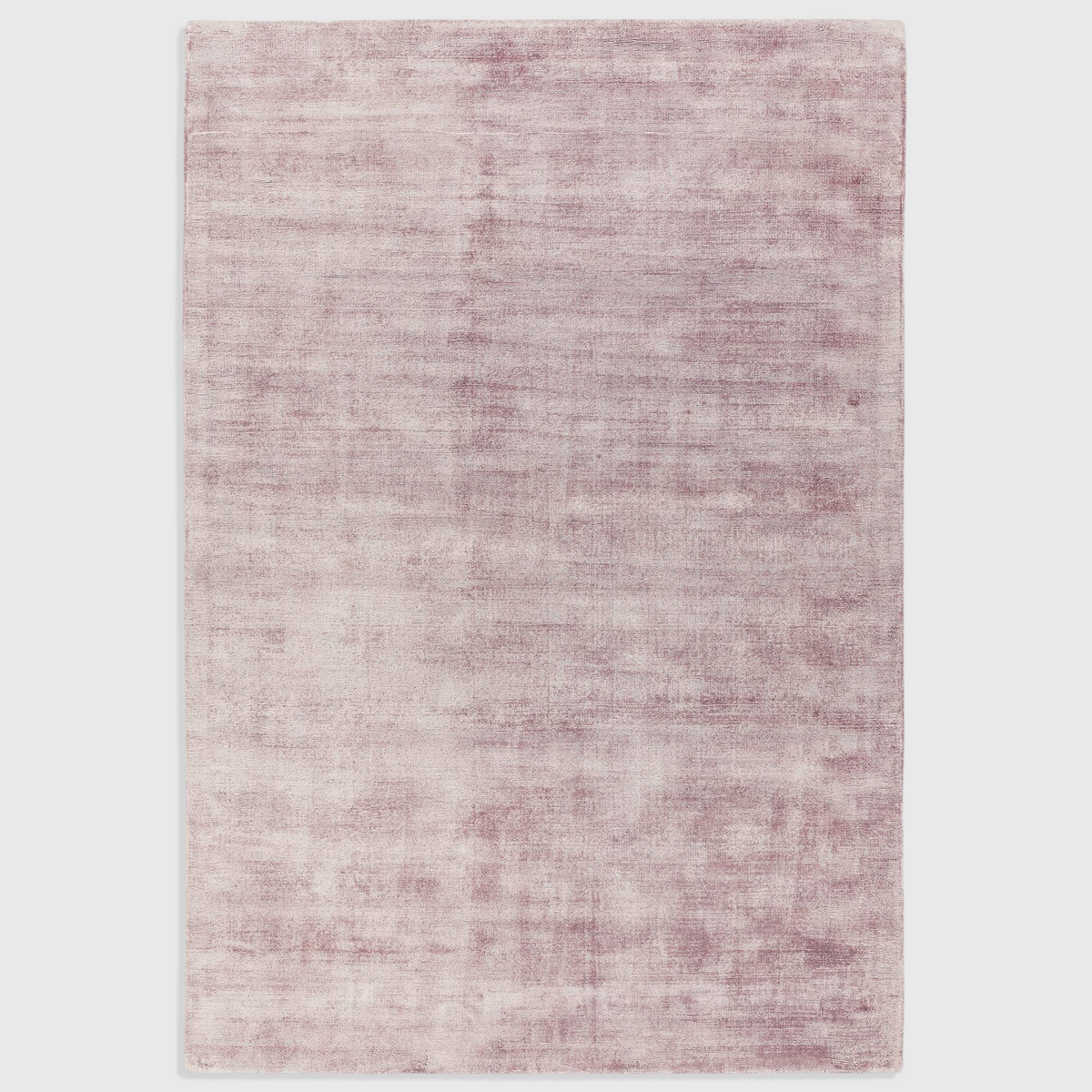 Alvo Rugs Blayde Heather rug in purple viscose with a hand-woven vintage tip-sheared finish and plain aesthetic.