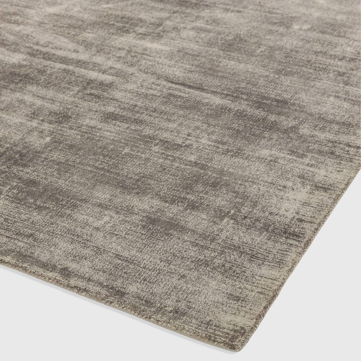 Alvo Rugs Blayde Moleskin hand-woven viscose rug in a neutral grey tone with a vintage tip-sheared finish.