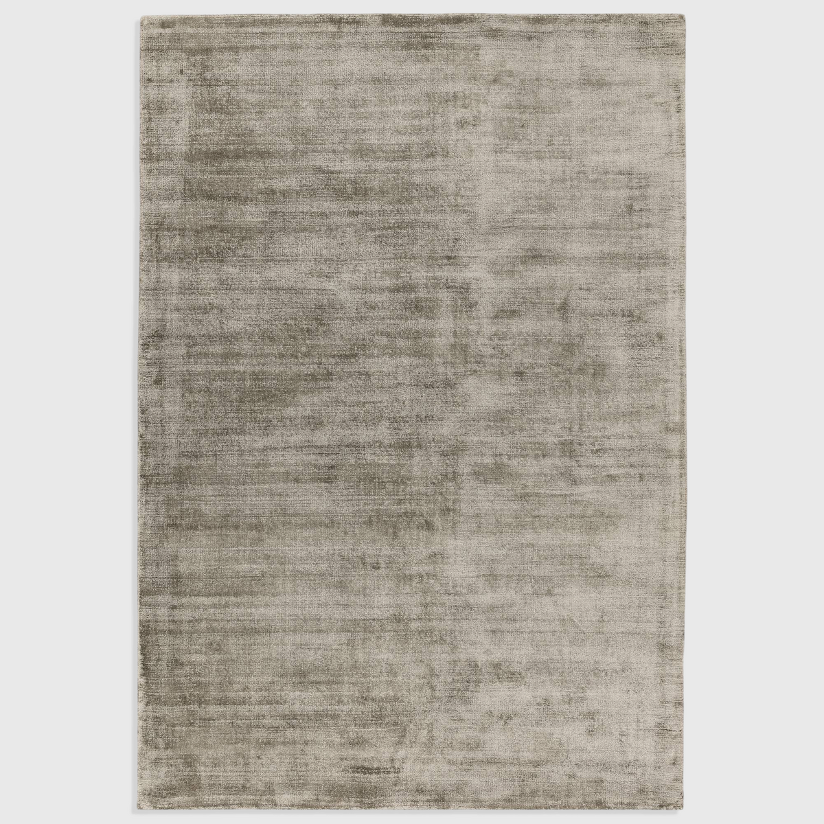 Alvo Rugs Blayde hand-woven beige viscose rug with a vintage tip-sheared finish and plain contemporary aesthetic.