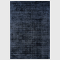 Alvo Rugs Blayde navy blue hand-woven viscose rug with a vintage tip-sheared finish and soft texture.
