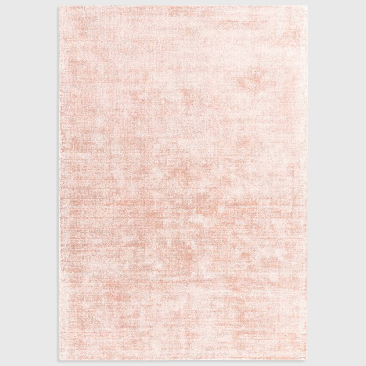 Alvo Rugs Blayde pink hand-woven viscose rug with a vintage tip-sheared finish and soft loop pile texture.