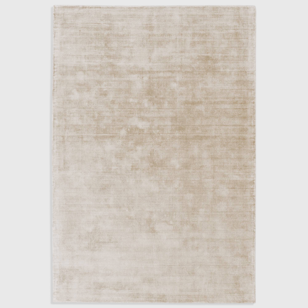 Alvo Rugs Blayde Putty hand-woven viscose rug in a neutral beige tone with a vintage tip-sheared finish.