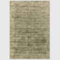 Alvo Rugs Blayde sage green hand-woven viscose rug with a vintage tip-sheared texture and plain contemporary design.