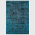 Alvo Rugs Blayde teal hand-woven viscose rug with a vintage-inspired tip-sheared texture and plain aesthetic.
