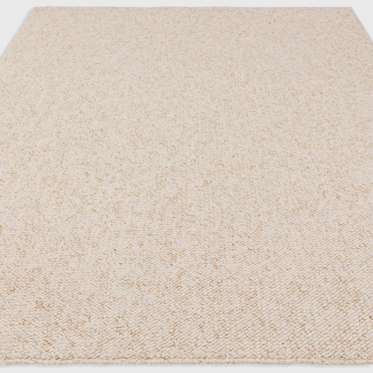 Alvo Rugs Bodenia ivory tufted bobble rug with a soft polyester texture and minimalist boho style.
