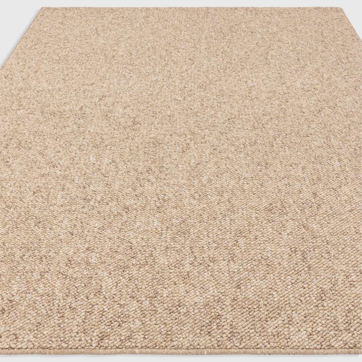 Alvo Rugs Bodenia sand coloured tufted bobble rug with a textured polyester pile and a minimalist aesthetic.