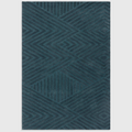 Alvo Rugs Hagia teal wool rug featuring a geometric cut and loop pile pattern in a contemporary style