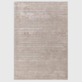Alvo Rugs Henlee silver hand-woven wool and viscose rug with a textured high-low cut and loop pile design.