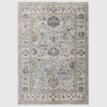 Alvo Rugs Jaspere Ja01 blue and neutral antique-style machine-woven polyester area rug with classic floral patterns.