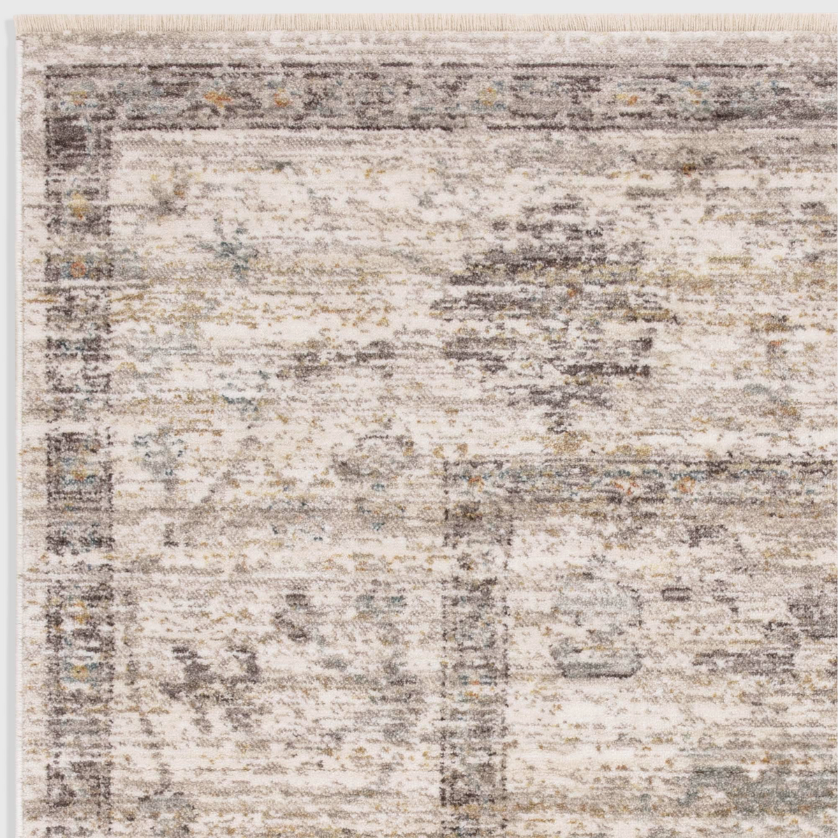 Alvo Rugs Jaspere Ja02 area rug featuring a classic antique design in neutral beige tones with a soft polyester pile.