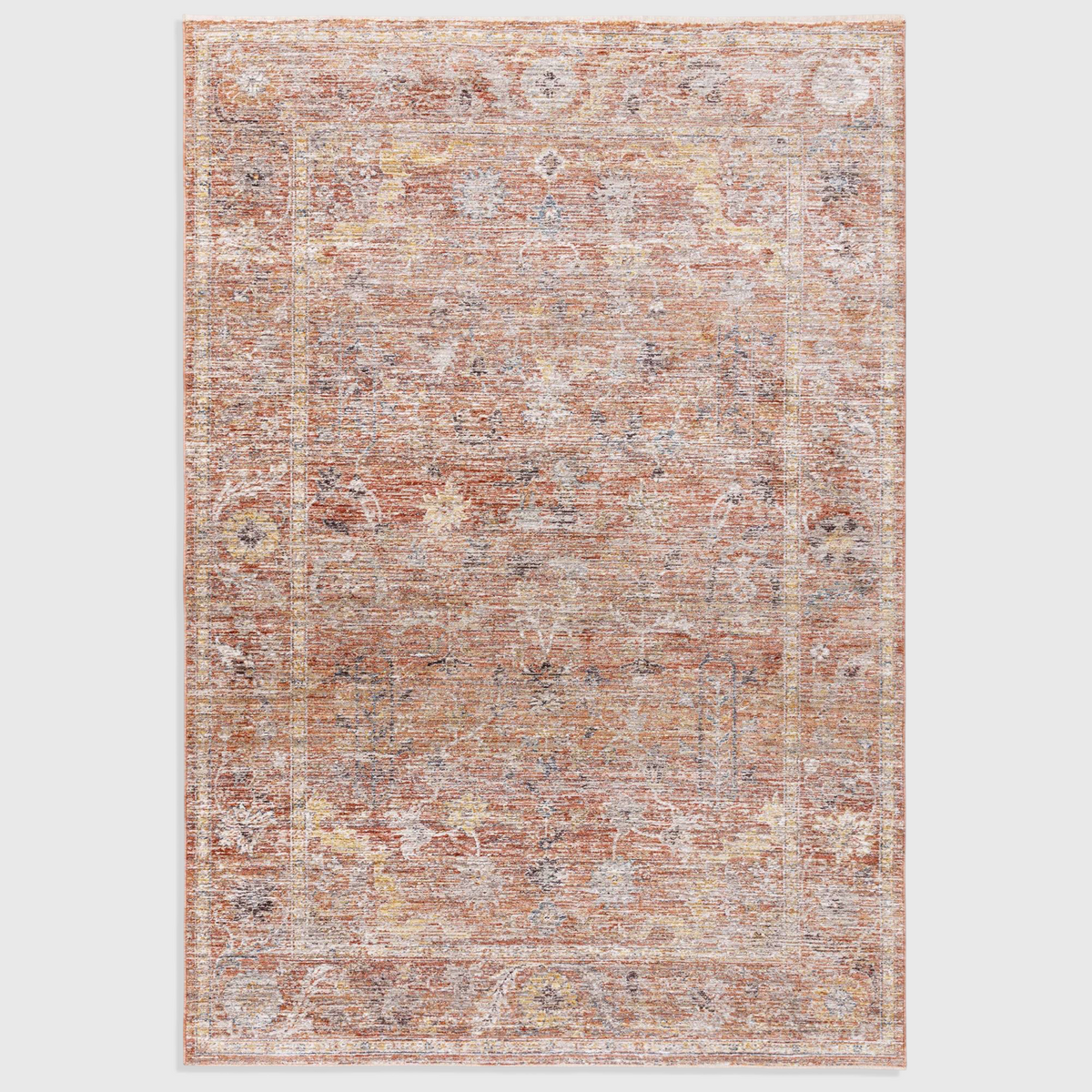 Alvo Rugs Jaspere Ja05 area rug featuring a classic antique design in red tones with a soft polyester low pile finish.