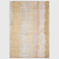 Alvo Rugs Junow Citrine hand-woven viscose rug featuring abstract yellow and gold tones with a soft loop pile finish.