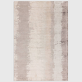 Alvo Rugs Junow greige hand woven viscose rug with an abstract striped design in neutral beige and grey tones.