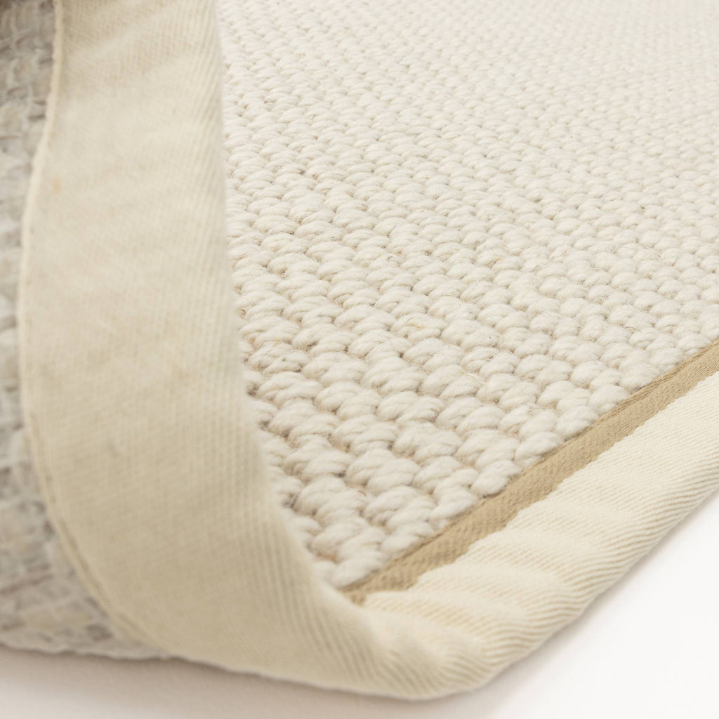 Kenza Double Loop Cream Linen Rug